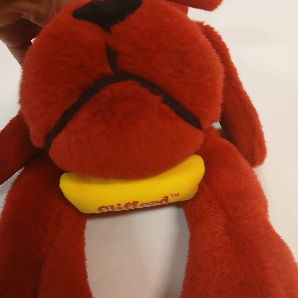 Scholastic 20” CLIFFORD BIG RED DOG Stuffed Plush Animal Floppy Lying Puppy Toy - Picture 4 of 14